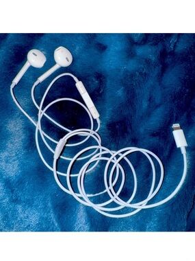 APPLE iPhone/iPad Wired Earbuds Headphones w Lightning Connector NWOT Never Used